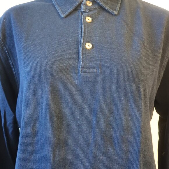 Mens Circolo 1901 Blue Polo 3/4 Button Long Sleeve Top L - Picture 4 of 7